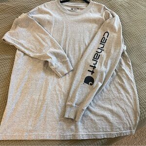 Men's Carhartt Loose Fit Heavyweight Long-Sleeve Logo Sleeve Graphic T-Shirt XL